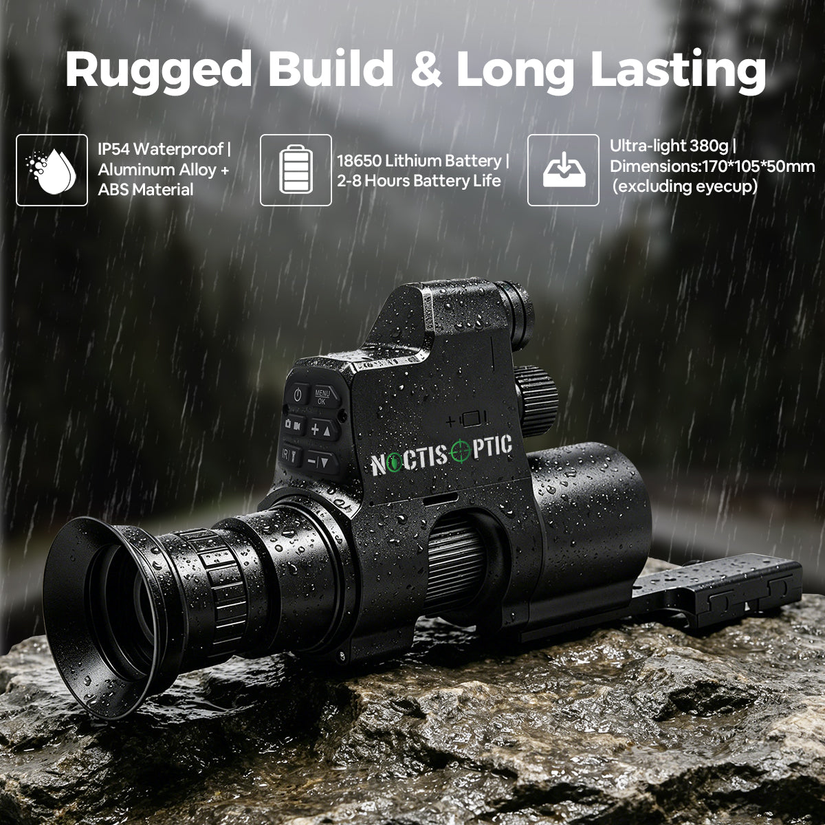 NOP4B Digital Night Vision Monocular - 2x Mag, 28mm Lens, Laser IR